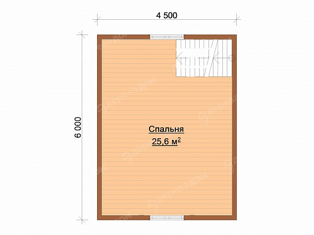 Каркасный дом 6х6 «Тайга 133»