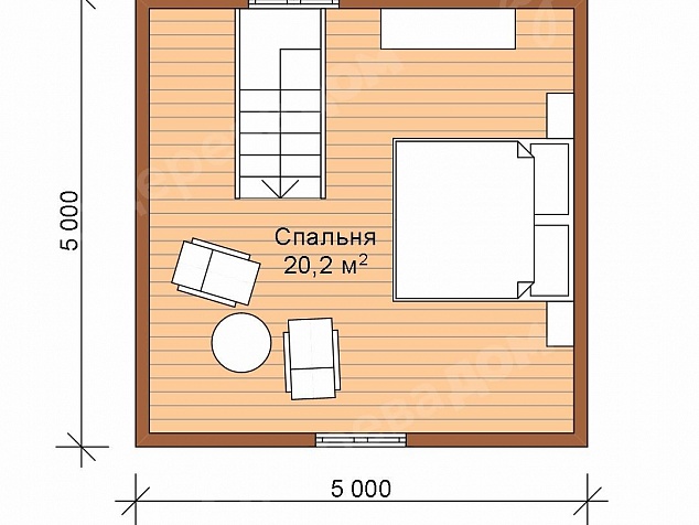 Каркасная баня 8х5 «Баня 34»