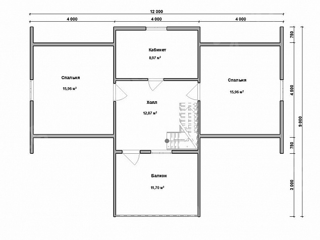 Каркасный дом 12х9 «Тайга 150»